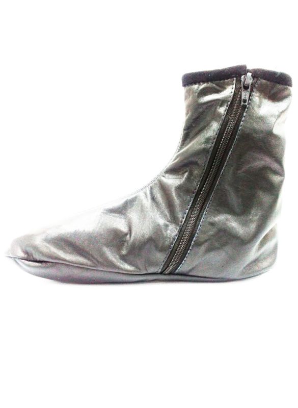 Black Leather Mauza_Outer View_IslamicShop.in