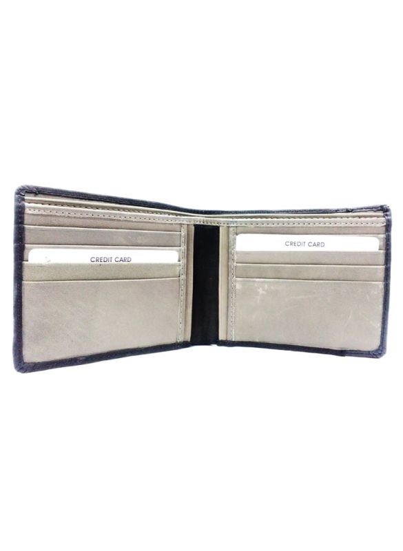 Jet Black Leather Wallet_Inner View_IslamicShop.in
