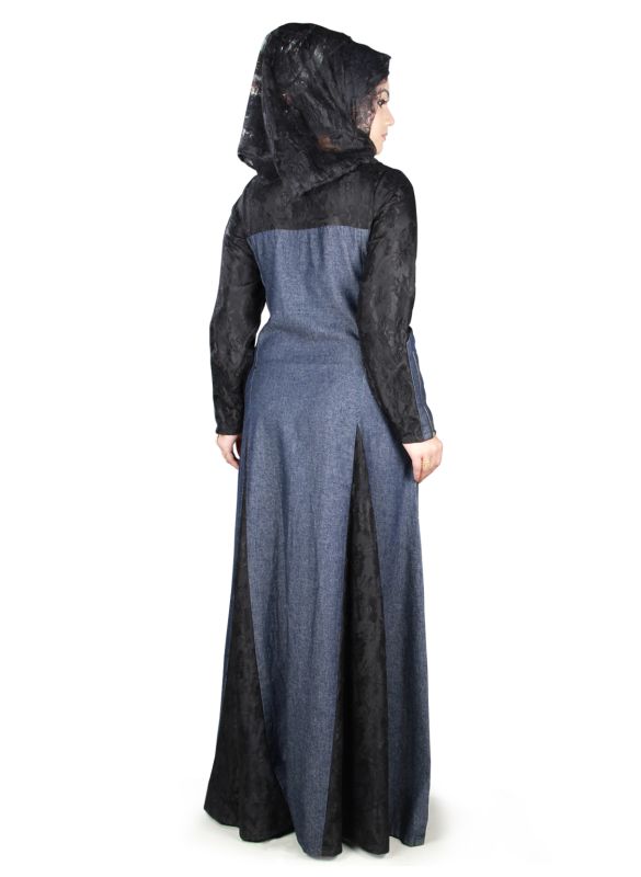 Farizah_Denim_Abaya_BackView_IslamicShop.in