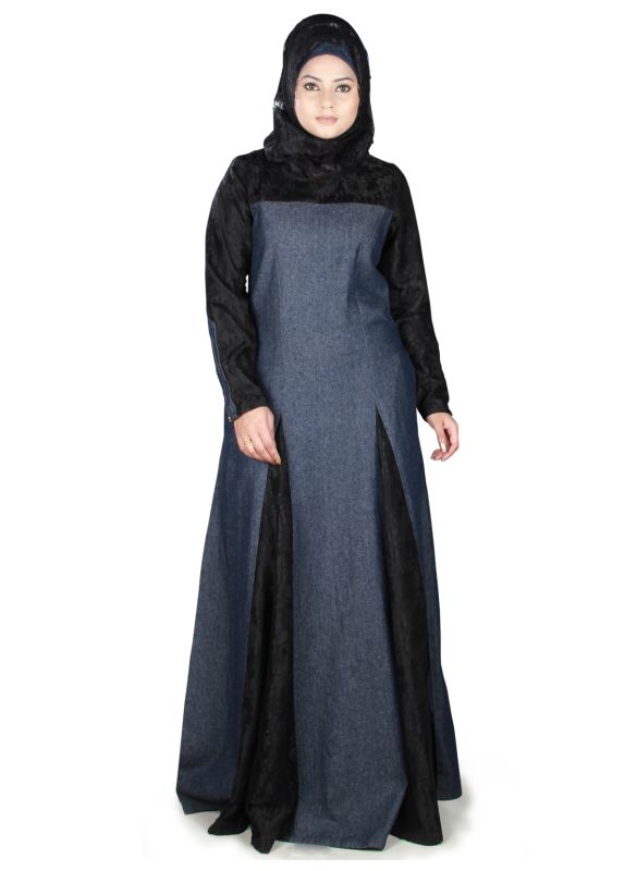 Farizah_Denim_Abaya_FrontView_IslamicShop.in