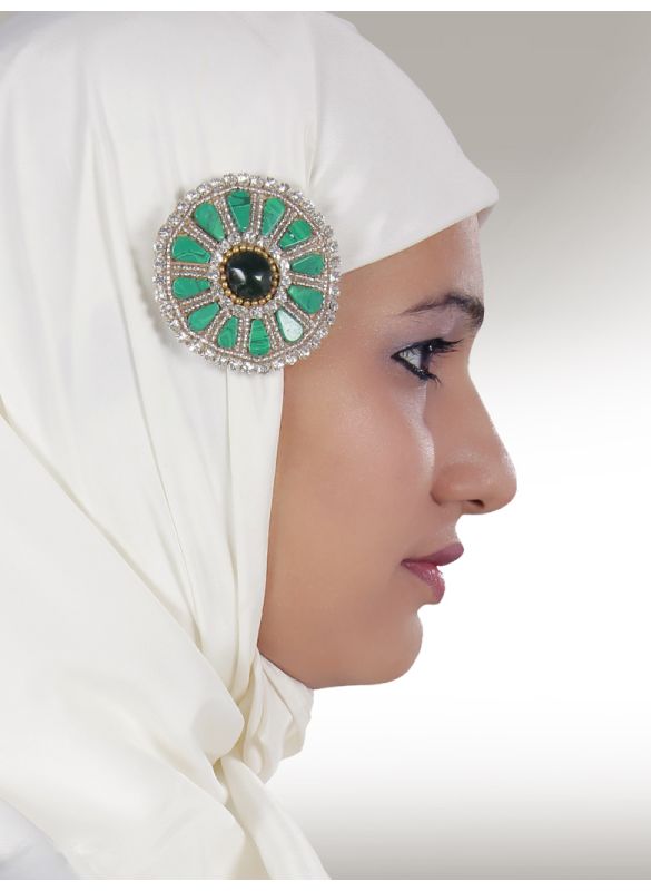 Green_Round_Brooch_Pin_cum_Clip_IslamicShop.in