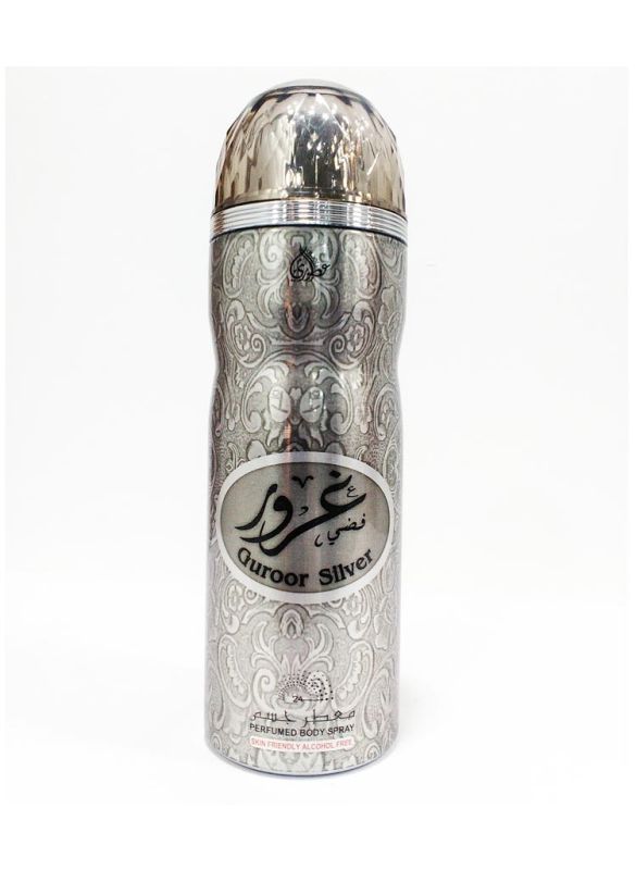 Guroor_Silver_Body_Spray 200Ml _IslamicShop.in