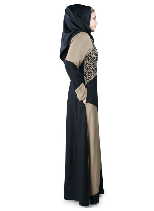 Hirah_Rayon_Abaya_Side View_IslamicShop.in