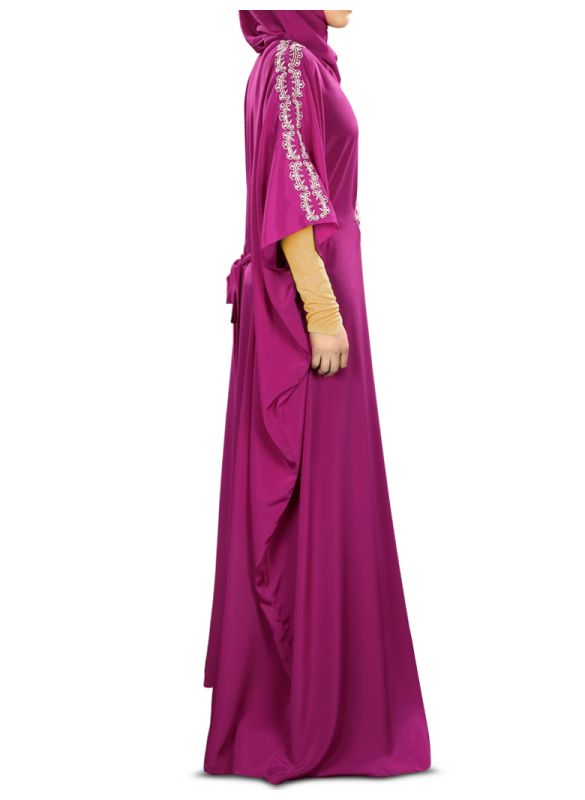 Sumanah_Hand_Embroidered_Kaftan_Front View_IslamicShop.in