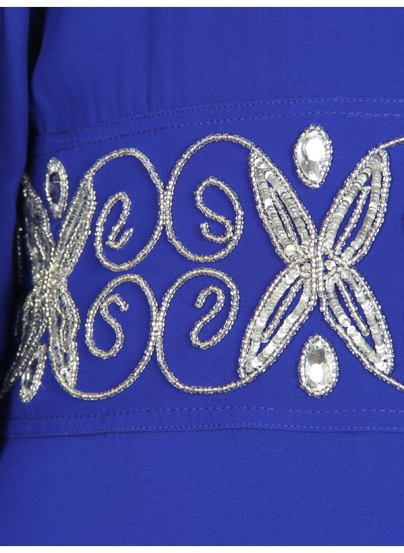 Royal_Blue_Kaftan_Close Up View_IslamicShop.in