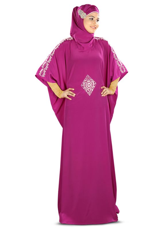 Sumanah_Hand_Embroidered_Kaftan_Angle View_IslamicShop.in