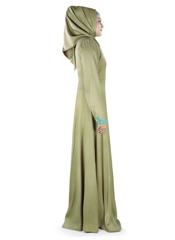 Mina_Rayon_Abaya_Side View_IslamicShop.in
