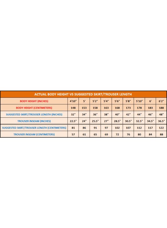 Pants_Size Chart_IslamicShop.in
