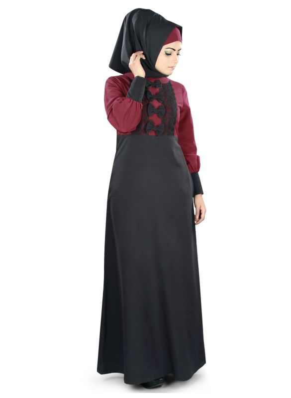 Rafia_Abaya_Angle View_IslamicShop.in