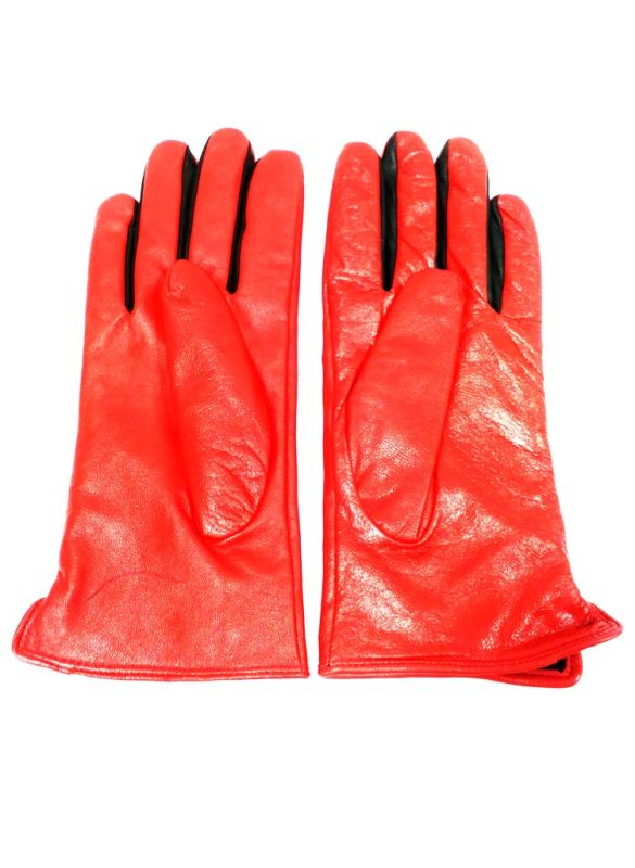 Red_Leather_Gloves_Front View_IslamicShop.in
