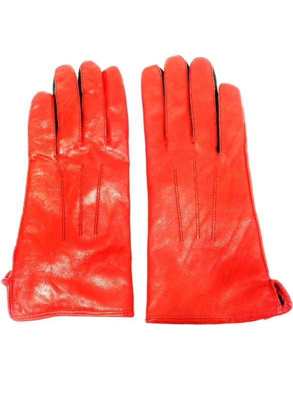Red_Leather_Gloves_Back View_IslamicShop.in