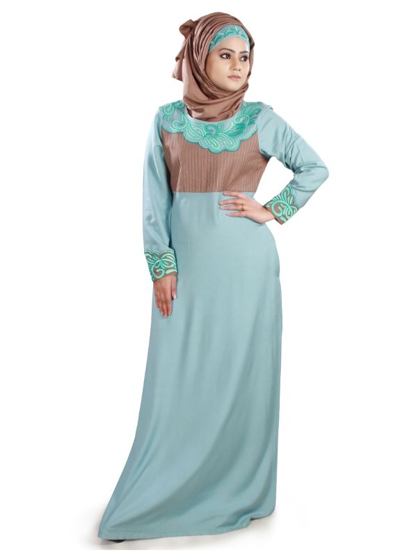Rehemat_Rayon_Abaya_Front View_IslamicShop.in