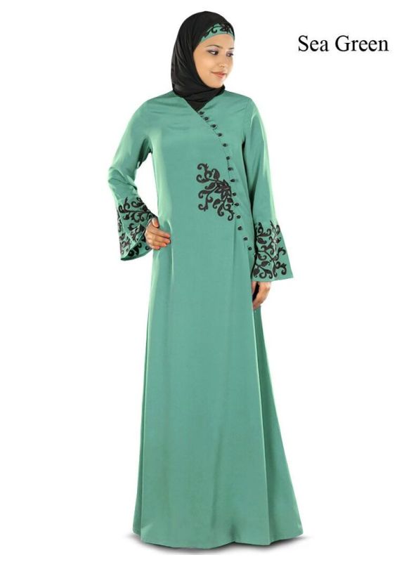 Shanum_Blue_Islamic_Abaya_SeaGreen_IslamicShop.in