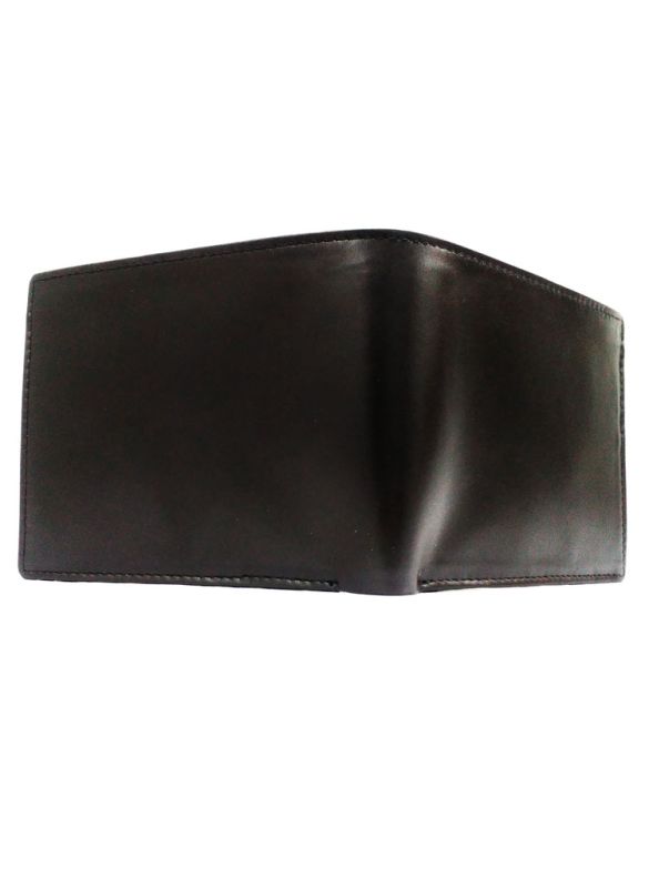 Black Leather Wallet_Back View_IslamicShop.in