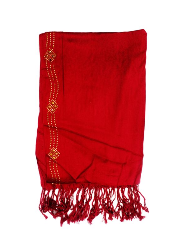 Red Border Stones Hijab_IslamicShop.in