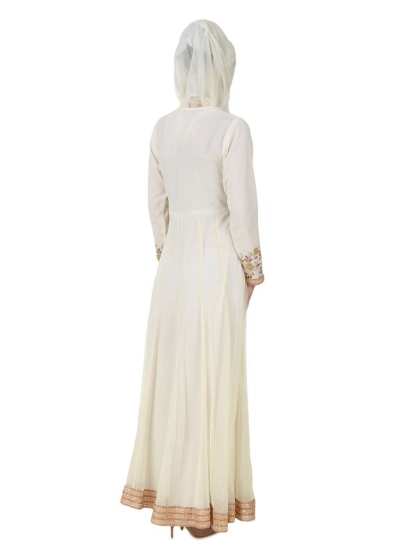 Zaeemah_Net_&_Crepe_Off_White_Abaya_BackView_IslamicShop.in