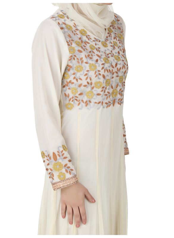Zaeemah_Net_&_Crepe_Off_White_Abaya_DesignView_IslamicShop.in