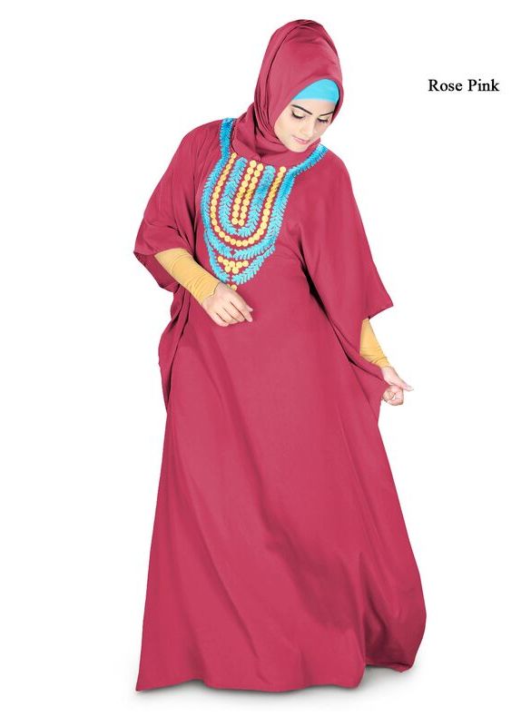 Aleena_Kaftan_Rose Pink Color_IslamicShop.in