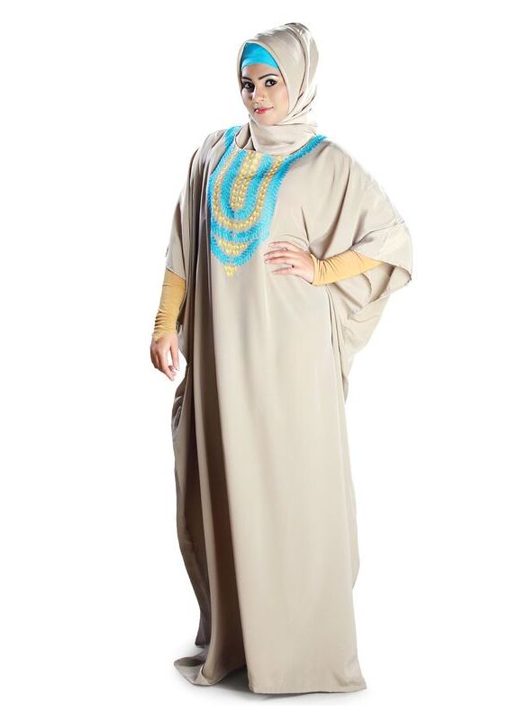 Aleena_Kaftan_Off White Angle View_IslamicShop.in