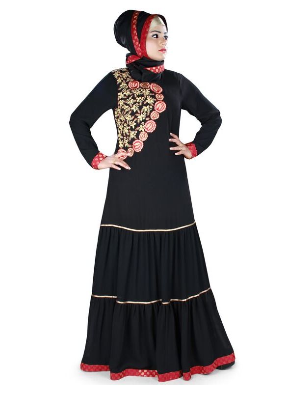 Aamilah_Abaya_Front View_IslamicShop.in