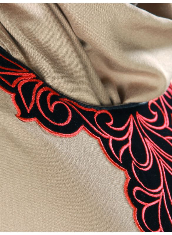 Arzu_Rayon_Abaya_Close Up View_IslamicShop.in