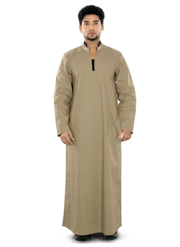 Ghanim_Brown_Galabiyya_Main View_IslamicShop.in