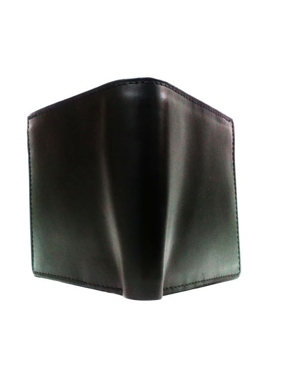 Black Leather Mini Wallet_Outer View_IslamicShop.in