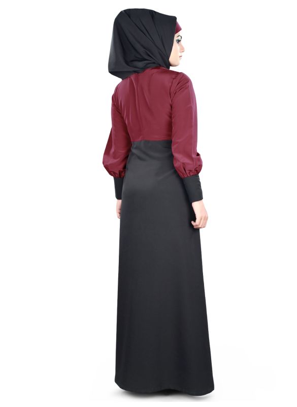 Rafia_Abaya_Back View_IslamicShop.in