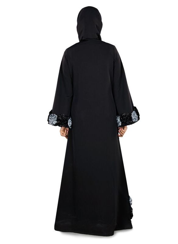 Salma_Heavy_Embroidered_Party_Abaya_Back View_IslamicShop.in