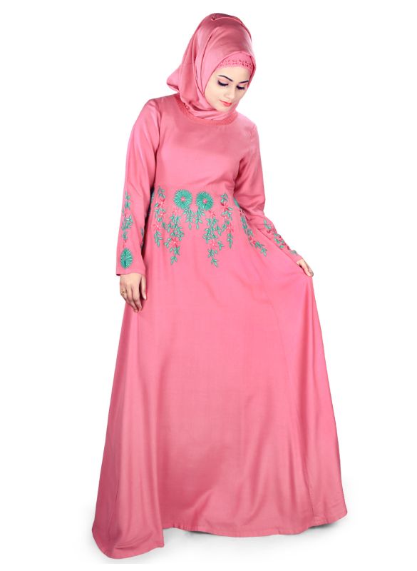 Shamila_Rayon_Abaya_Front View_IslamicShop.in
