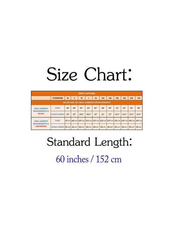 Nazeer_Blue_Cotton_Galabiyya_Size Chart_IslamicShop.in