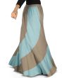 Sakeenah_Khaki-Sky Blue Skirt_Side View_IslamicShop.in