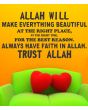 Allah_Will_Islamic quote Wall Decal (Black)_Close View_IslamicShop.in
