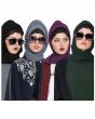 Black, Grey, Dark Green, Purple