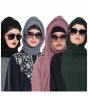 Black, Grey, Dark Green, Mauve