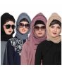 Black, Grey, Mauve, Dark Beige