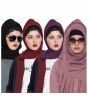 Black, Maroon, Purple, Mauve