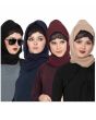 Black, Navy Blue, Wine, Dark Beige