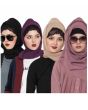 Black, Purple, Mauve, Dark Beige