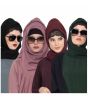 Black, Wine, Dark Green, Mauve