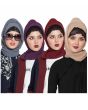 Grey, Maroon, Purple, Dark Beige