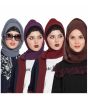 Grey, Maroon, Purple, Brown