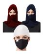 Black, Navy Blue, Maroon & White