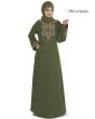 Safwana_Abaya_Oliver Green Color_IslamicShop.in