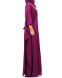 Nelam Gold Embroidered Wine Kaftan _Side View_IslamicShop.in