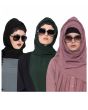 Black, Dark Green & Mauve