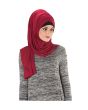 Plain Jersey Hijab (Red)_Angle View_IslamicShop.in