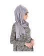 Plain Jersey Hijab (Grey)_Right View_IslamicShop.in
