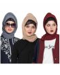 Grey, Maroon & Dark Beige