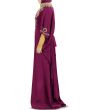 Nayyab_Hand_Embroidered_Wine_Kaftan_Side View_IslamicShop.in